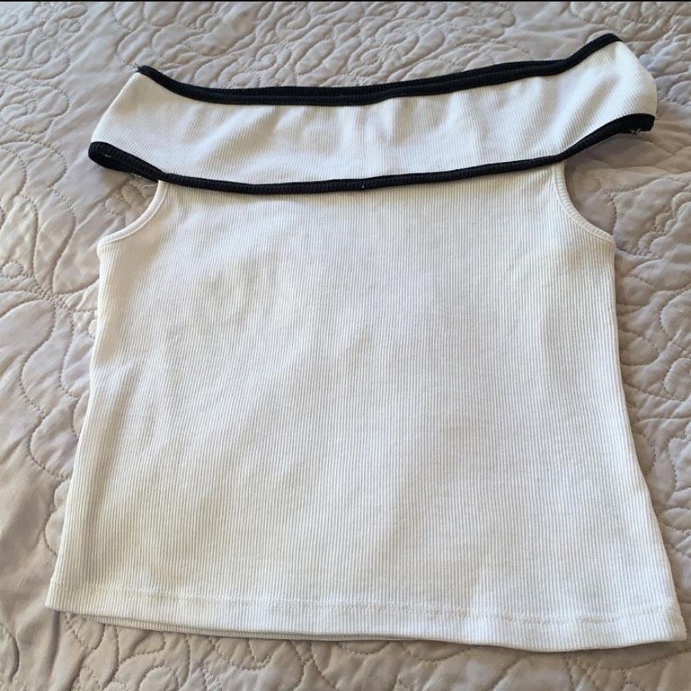 Zara white crop top